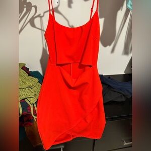 Lulus Red Mini Dress with Cutout- Size Medium